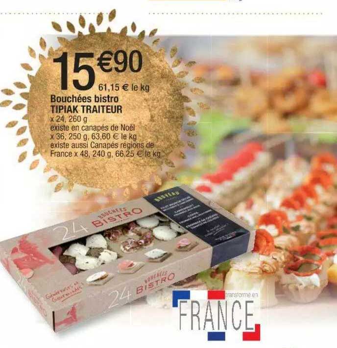 Bouchées Bistro Tipiak Traiteur