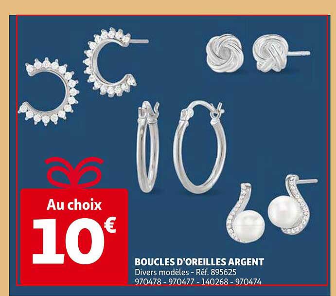 boucles d'oreilles argent