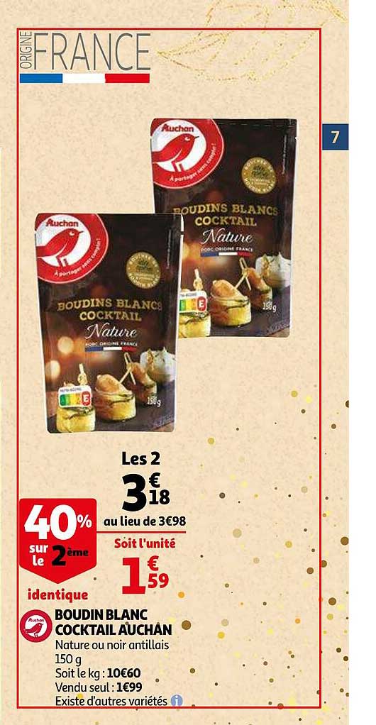 Boudin Blanc Cocktail Auchan