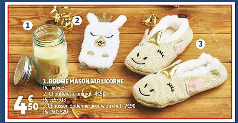 bougie mason jar licorne