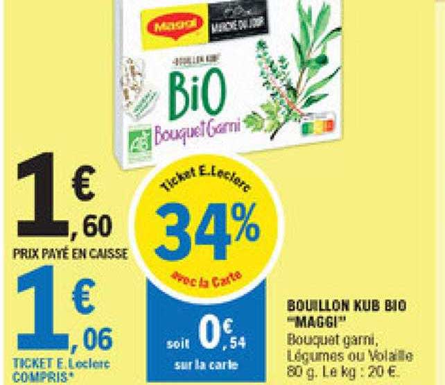Bouillon Kub Bio "maggi"