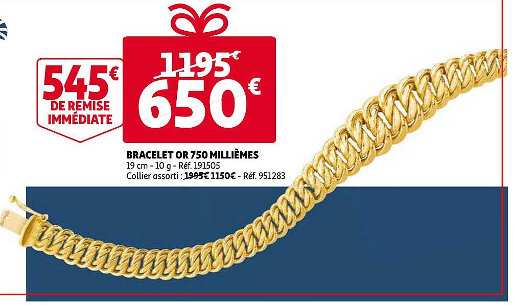 bracelet or 750 millièmes