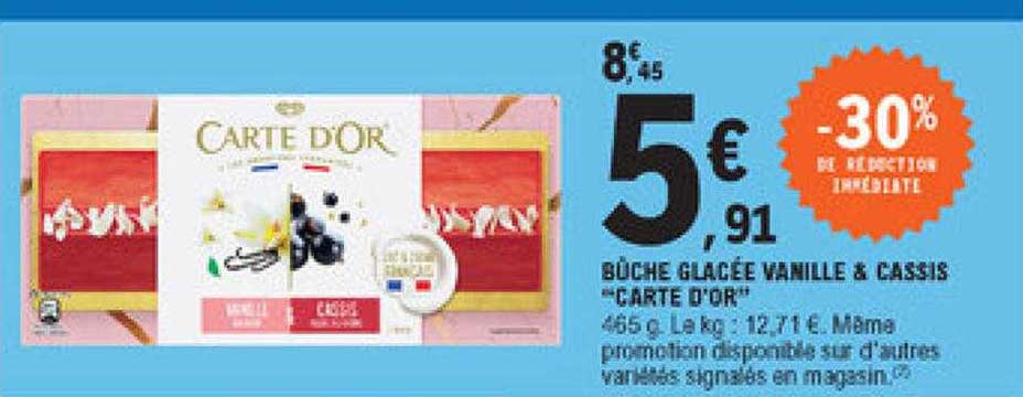 Bûche Glacée Vanille & Cassis "carte D'or"