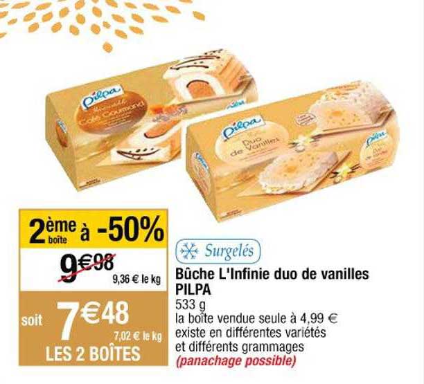 bûche l'infinie duo de vanilles pilpa