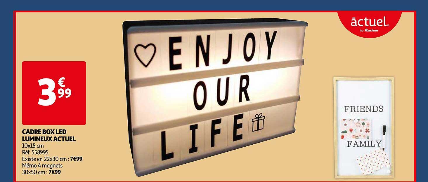 Cadre Box Led Lumineux Actuel