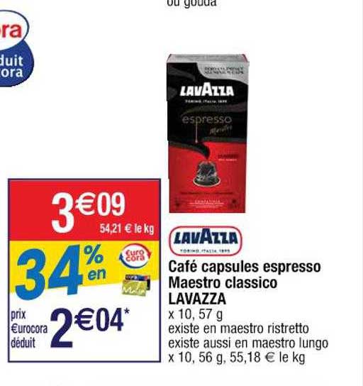 café capsules espresso maestro classico lavazza