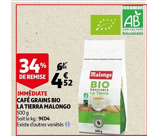 café grains bio la tierra malongo