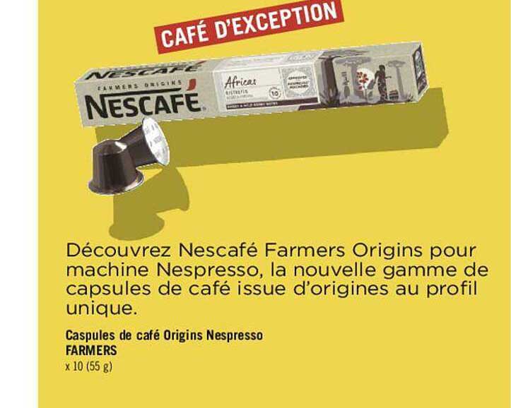capsules de café origins nespresso farmers