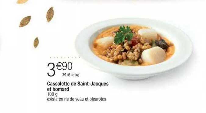 cassolette de saint-jacques et homard