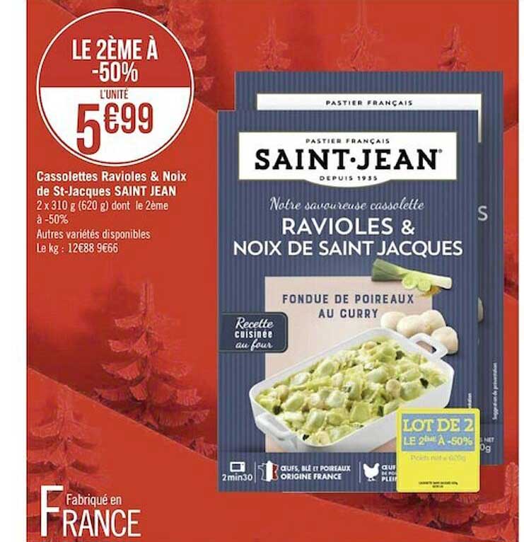 cassolettes ravioles & noix de st-jacques saint jean