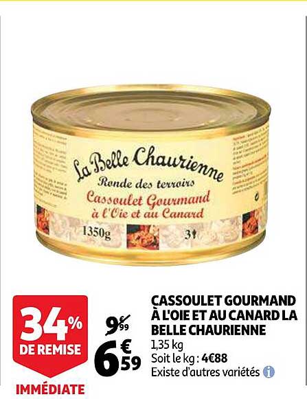 cassoulet gourmand à l'oie et canard la belle chaurienne