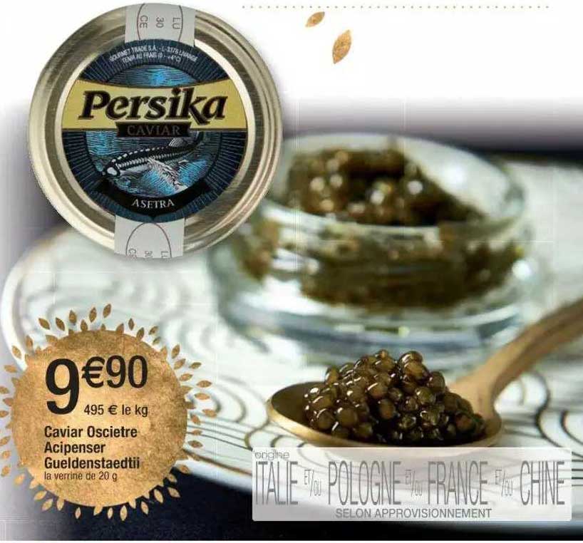 caviar oscietre acipenser gueldenstaedtii