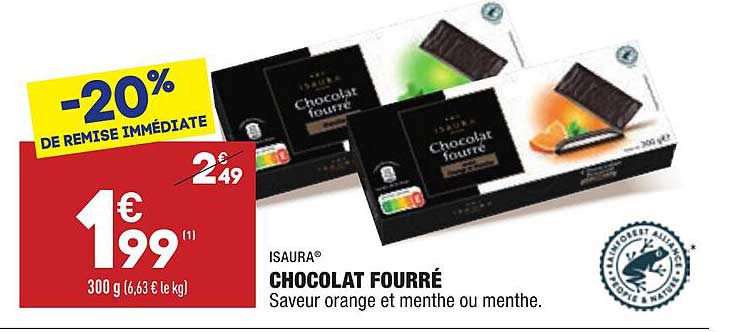 chocolat fourré isaura