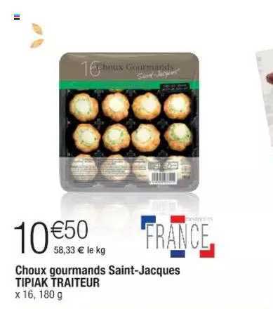 choux gourmands st-jacques tipiak traiteur