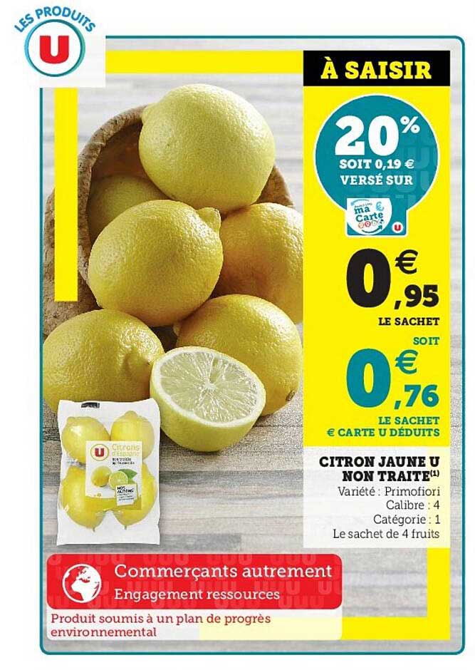 citron jaune u non traité