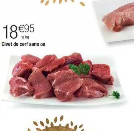 civet de cerf sans os