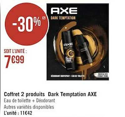 coffret 2 produits dark temptation axe