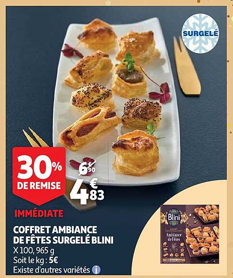 coffret ambiance de fêtes surgelé blini