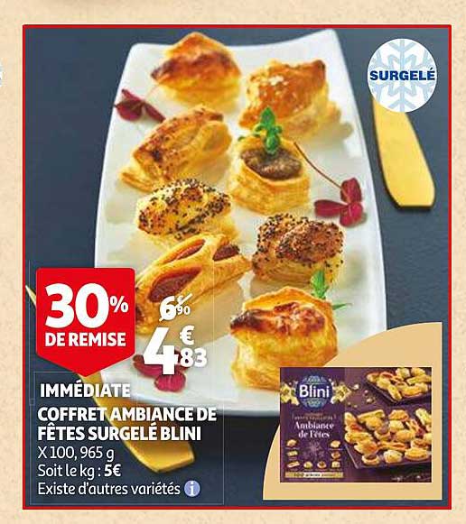 coffret ambiance de fêtes surgelé blini