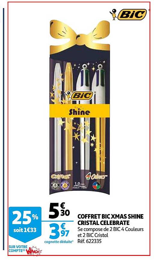 coffret bic xmas shine cristal celebrate