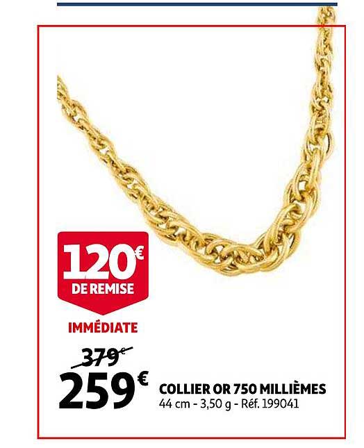 collier or 750 millièmes