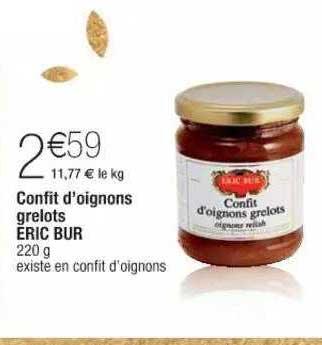 Confit D'oignons Grelots éric Bur