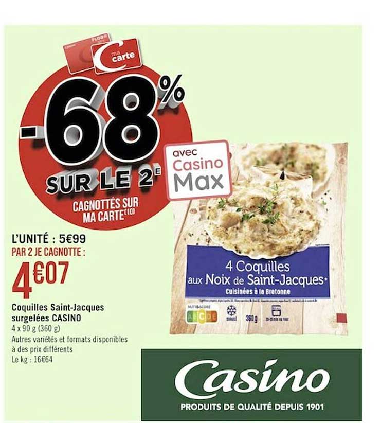 coquilles saint-jacques surgelées casino