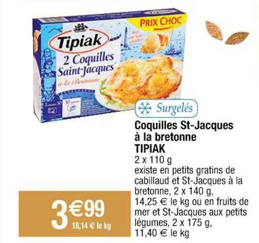 coquilles st-jacques à la bretonne tipiak