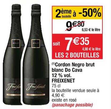 cordon negro brut blanc do cava 12% vol. freixenet