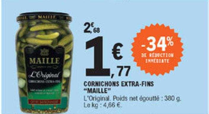 cornichons extra-fins "maille"