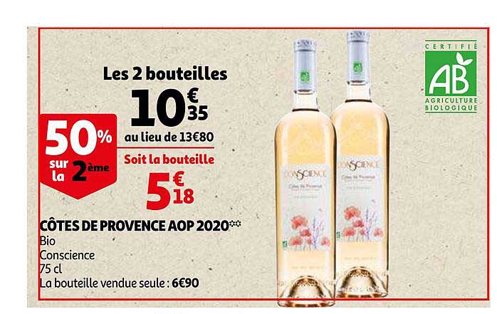 côtes de provence aop 2020 bio conscience
