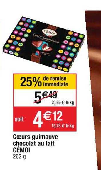 Cœurs Guimauve Chocolat Au Lait Cémoi