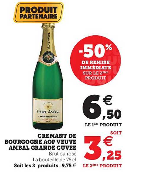 crémant de bourgogne aop veuve ambal grande cuvée