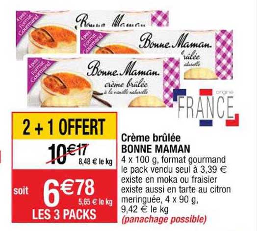 crème brûlée bonne maman