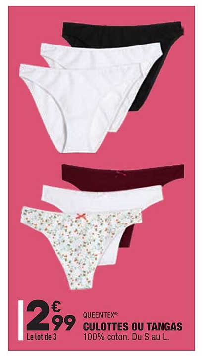 culottes ou tangas queentex