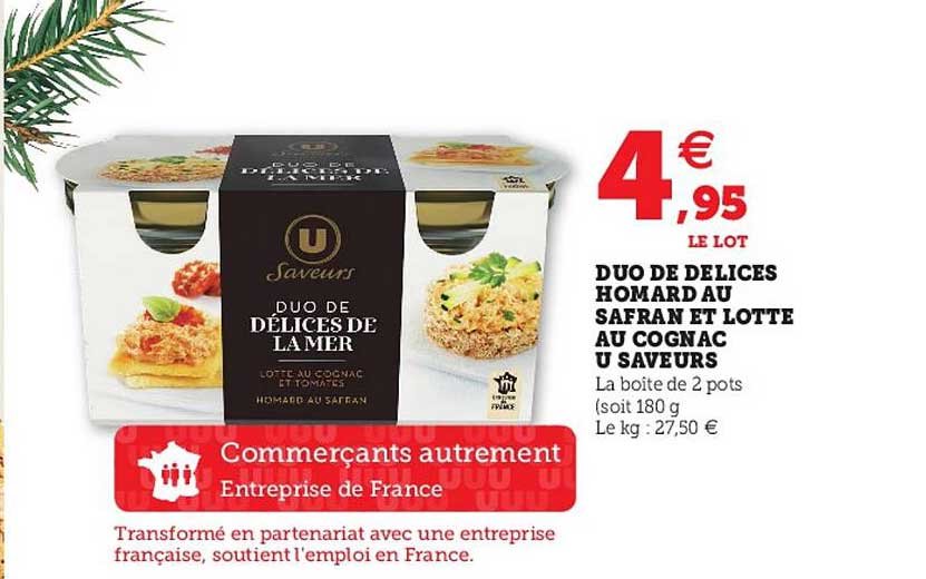 duo de délices homard au safran et lotte au cognac u saveurs