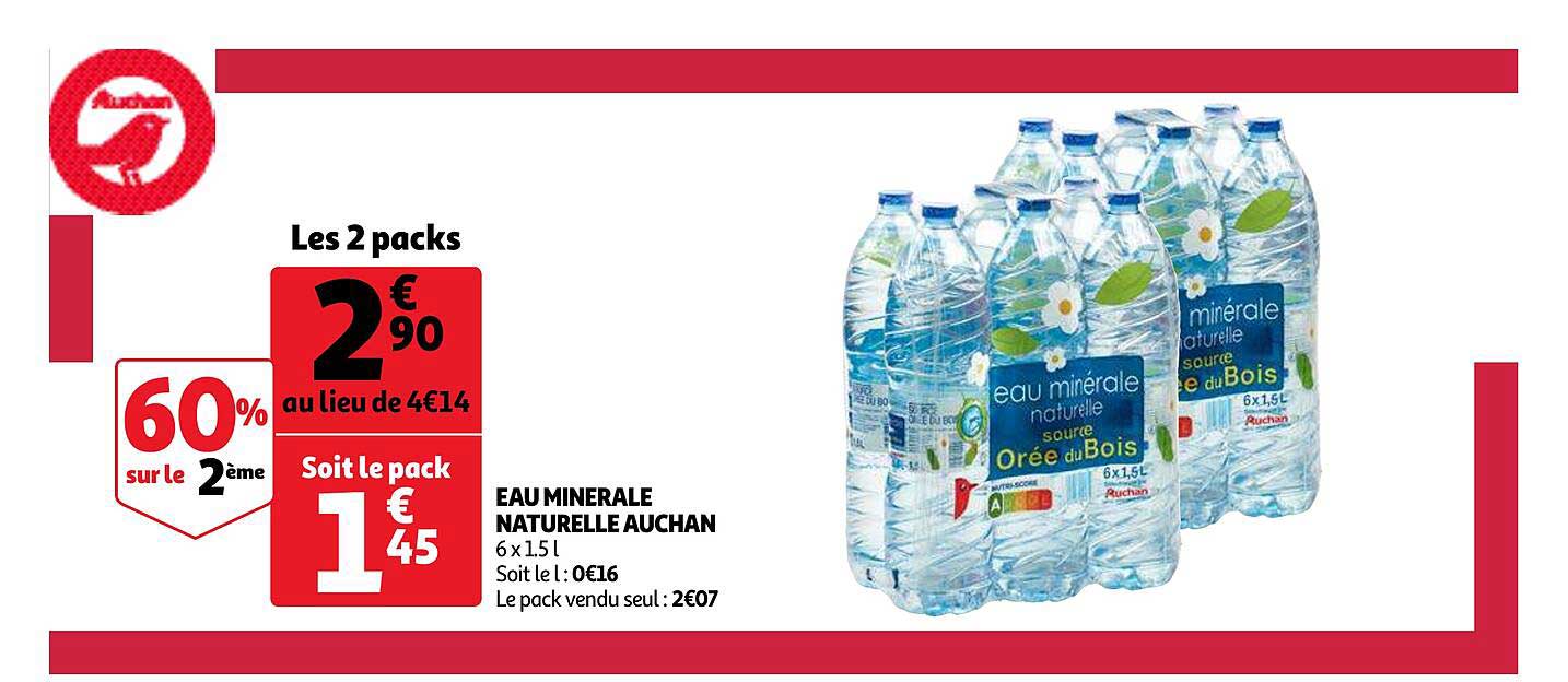 Eau Minérale Naturelle Auchan