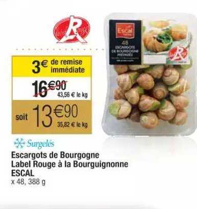 escargots de bourgogne label rouge à la bourguignonne escal