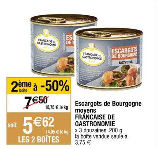 escargots de bourgogne moyens française de gastronomie