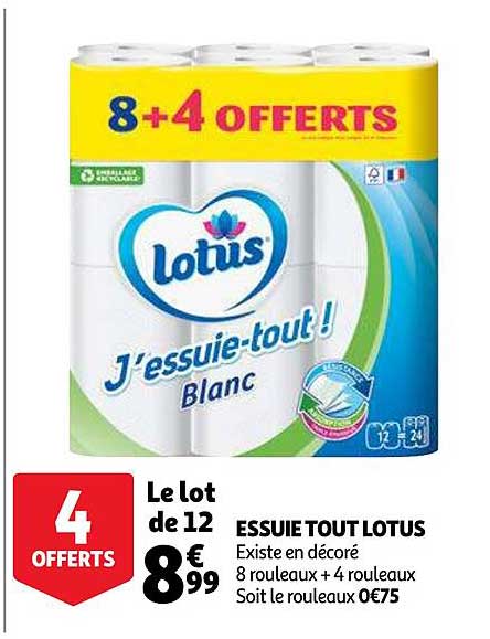 essuie tout lotus