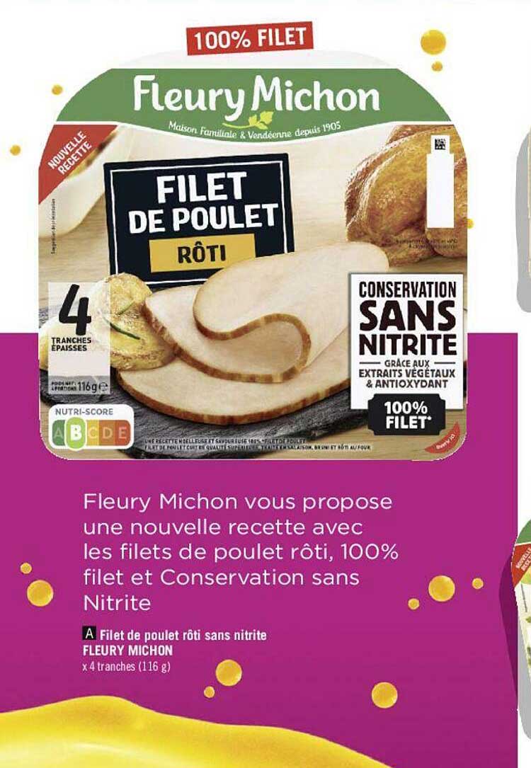 Filet De Poulet Rôti Sans Nitrite Fleury Michon