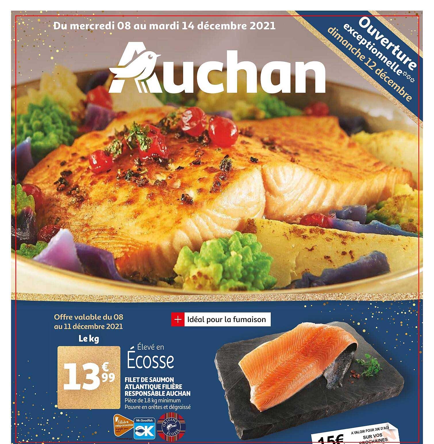 Filet De Saumon Atlantique Filière Responsable Auchan