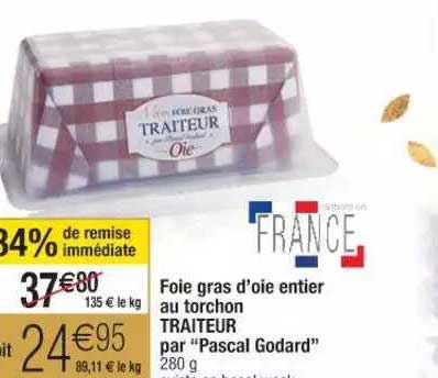 foie gras d'oie entier au torchon traiteur par "pascal godard"
