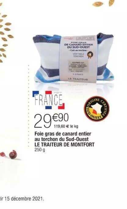 foie gras de canard entier au torchon du sud-ouest le traiteur de montfort