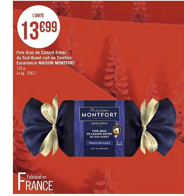 foie gras de canard entier du sud-ouest cuit au torchon excellence maison montfort