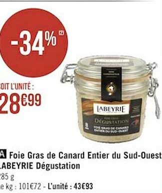 foie gras de canard entier du sud-ouest labeyrie dégustation