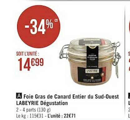 foie gras de canard entier du sud-ouest labeyrie dégustation