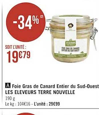 foie gras de canard entier du sud-ouest les éleveurs terre nouvelle