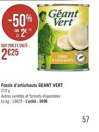 Fonds D'artichauts Géant Vert