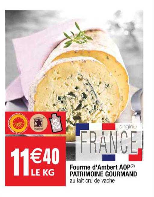 fourme d'ambert aop patrimoine gourmand